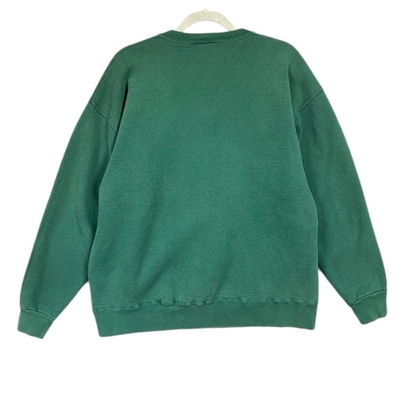 Vintage Cheetah Christmas Sweatshirt Unisex Size Large Green Snowman - Picture 5 of 7